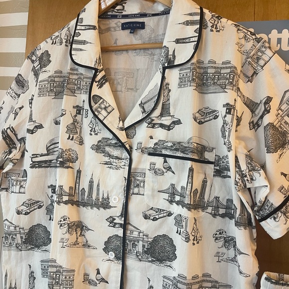 Katie Kime New York Toile Pajama Set size 2XL - Picture 11 of 12